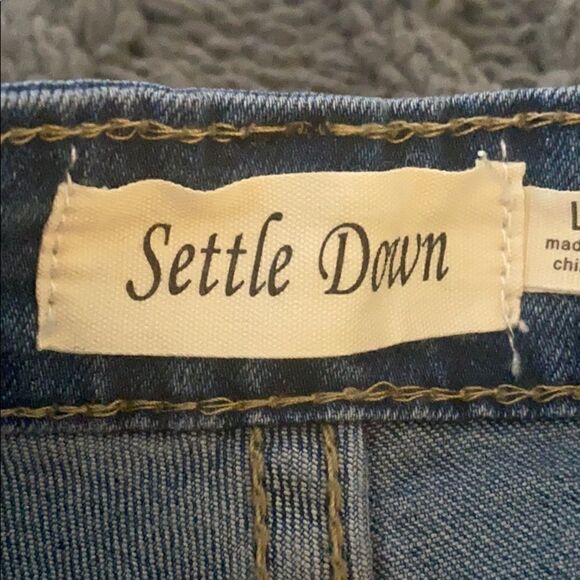 High Waisted Denim Lace Up Bell Bottom Jea… - Picture 6 of 8